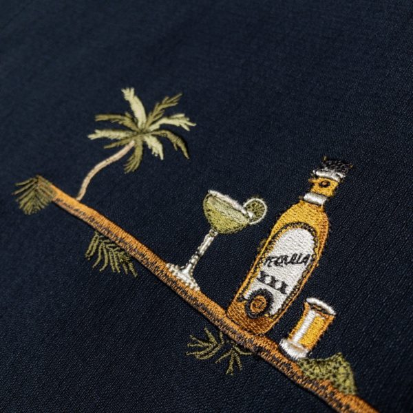 Joe Marlin 椰子樹 酒 刺繡襯衫：圖片 3