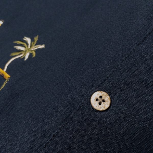 Joe Marlin 椰子樹 酒 刺繡襯衫：圖片 5