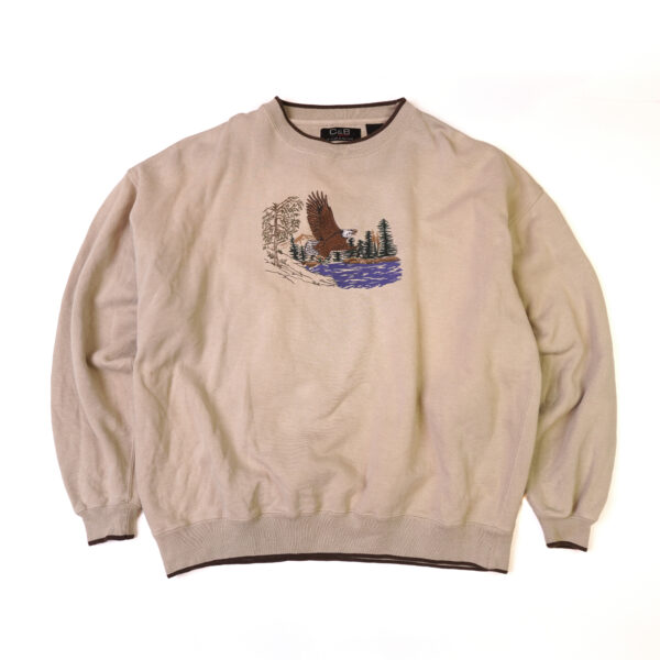 C&B Sport 老鷹 動物刺繡大學T