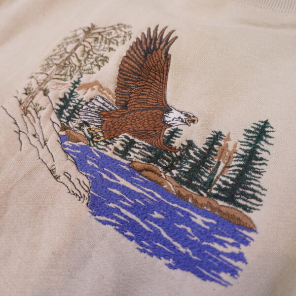 C&B Sport 老鷹 動物刺繡大學T：圖片 3