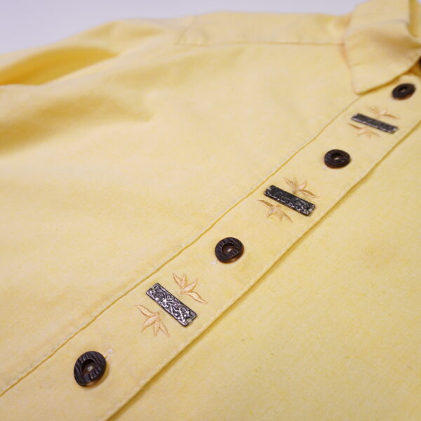 Tyrolean Shirt 提洛爾襯衫 長袖 黃：圖片 2