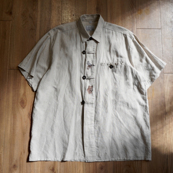 有関 ABOUT ☞ DeSigner's Club Tyrolean Shirt 提洛爾襯衫 刺繡鳥和狐狸 短袖