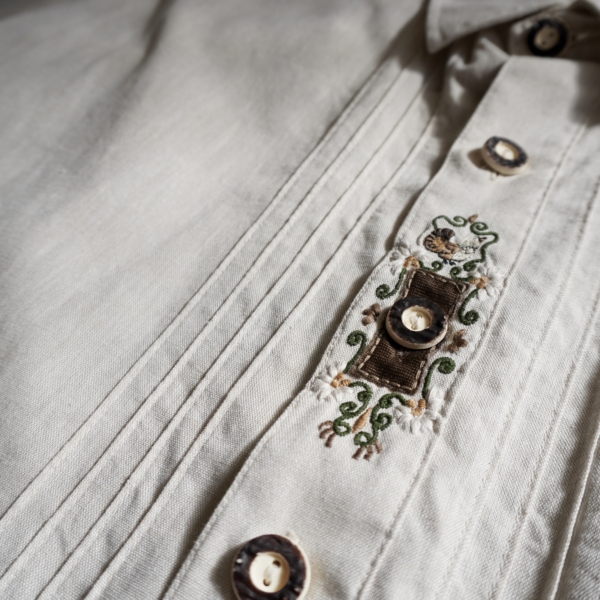有関 ABOUT ☞ GRATZ Tyrolean Shirt 提洛爾襯衫 刺繡鳥類花 短袖：圖片 2