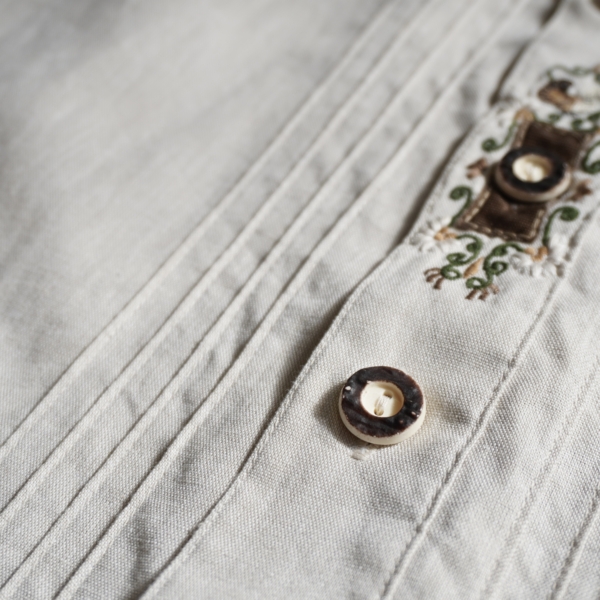 有関 ABOUT ☞ GRATZ Tyrolean Shirt 提洛爾襯衫 刺繡鳥類花 短袖：圖片 3